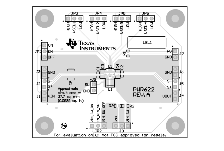 Location Circuit - Texas Instruments TPS62745EVM-622 Evaluation Module