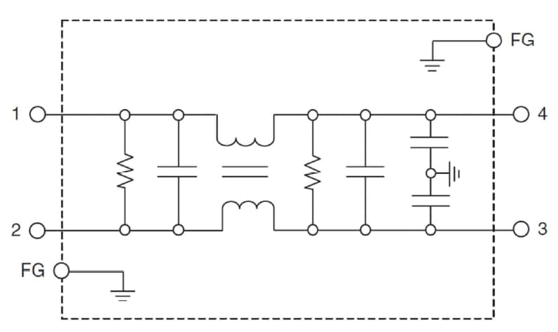 Applikations-Schaltungsdiagramm - TDK-Lambda RSEV EMV-Filter