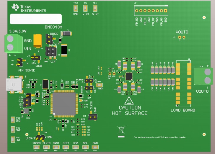 Tabelle - Texas Instruments LP875701Q1EVM Evaluierungsmodul