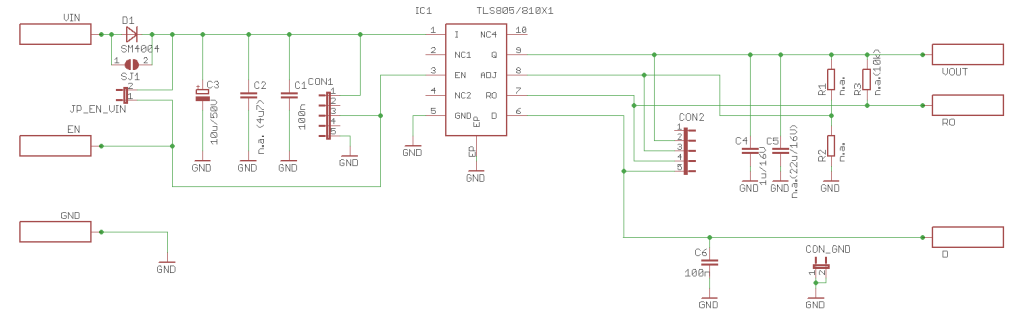 Schaltplan - Infineon Technologies TLS805B1LDV Demonstrationsboard
