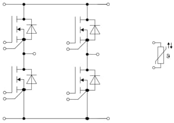 Applikations-Schaltungsdiagramm - Infineon Technologies 1.200-V-CoolSiC™-Module