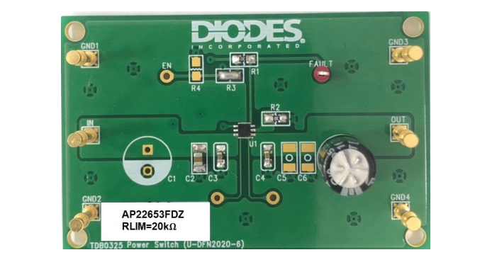 Diodes Incorporated AP22653FDZ-EVM Evaluierungsmodul