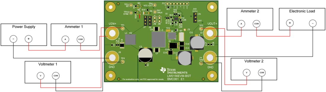 Technische Zeichnung - Texas Instruments LM5156EVM-BST Controller-Evaluierungsmodul (EVM)