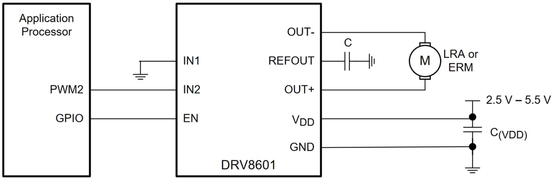 Blockdiagramm - Texas Instruments DRV8601 Haptischer Treiber