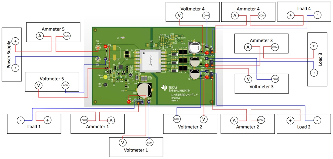Technische Zeichnung - Texas Instruments LM5158EVM-FLY Konverter Evaluierungsmodul