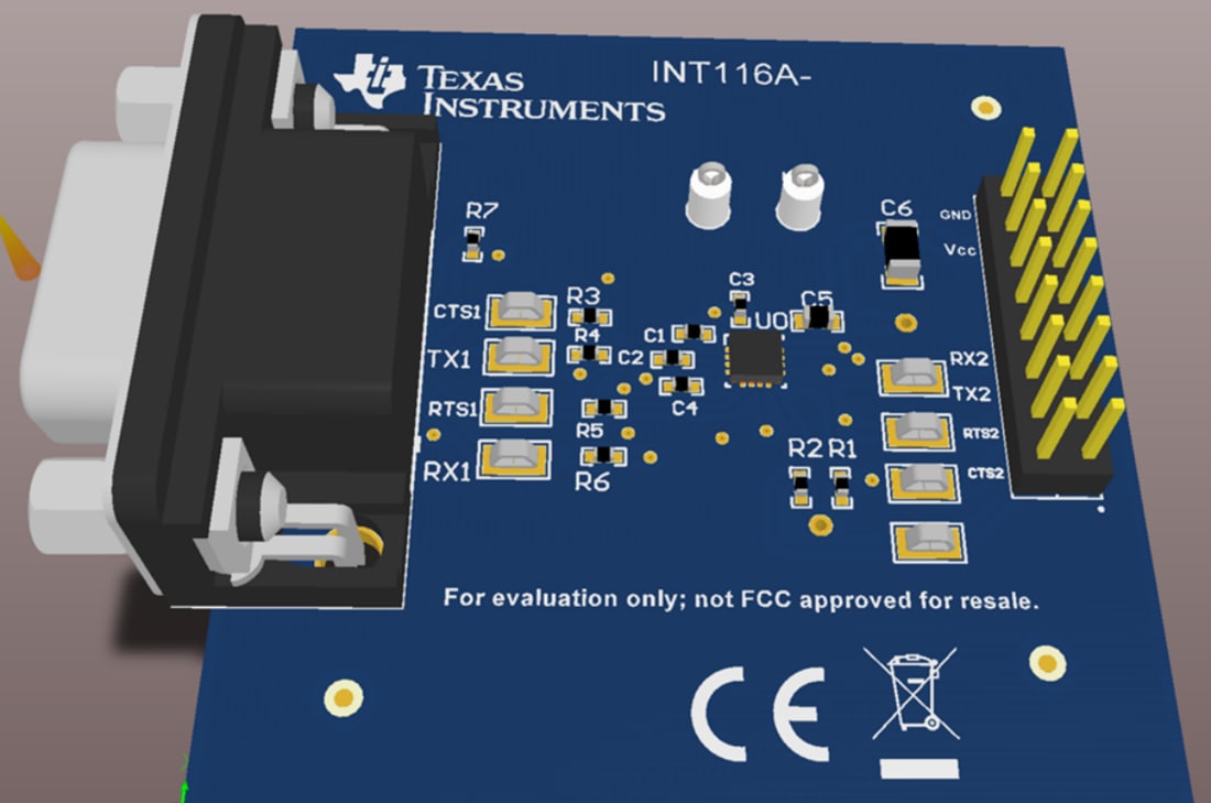 Technische Zeichnung - Texas Instruments TRS3232RGTEVM Evaluierungsmodul (EVM)
