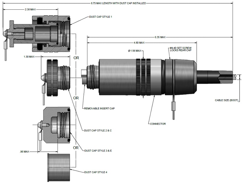 Amphenol Fiber Systems International TFOCA-II® Vierkanal-Glasfaser-Steckersätze Amphenol Fiber Systems International TFOCA-II® Vierkanal-Glasfaser-Steckersätze