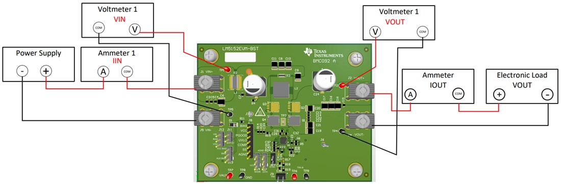 Technische Zeichnung - Texas Instruments LM5152EVM-BST Controller-Evaluierungsmodul