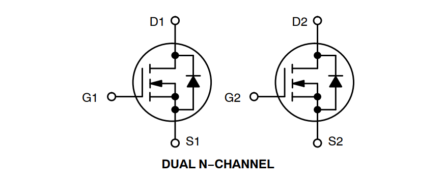 Applikations-Schaltungsdiagramm - onsemi NVMFD027N10MCL n-Zweikanal-Leistungs-MOSFET
