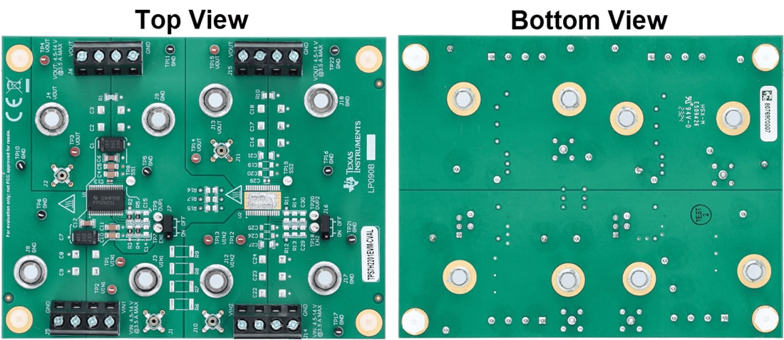 Technische Zeichnung - Texas Instruments TPS7H2211EVM eFuse-Evaluierungsmodul (EVM)