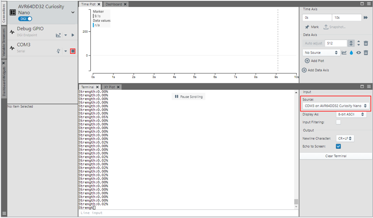 Microchip Technology Druck-Demo mit AVR64DD32