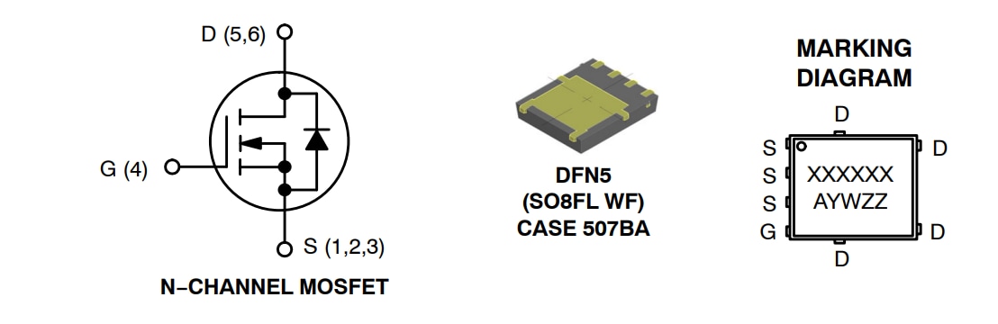 Applikations-Schaltungsdiagramm - onsemi NVMFWS004N10MC n-Einkanal-Leistungs-MOSFETs
