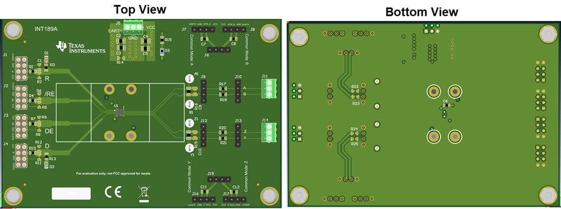Technische Zeichnung - Texas Instruments RS485FLDPLXDRCEVM Transceiver-Evaluierungsmodul