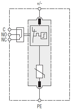 Applikations-Schaltungsdiagramm - Bourns 1430-Baureihe Überspannungsableiter