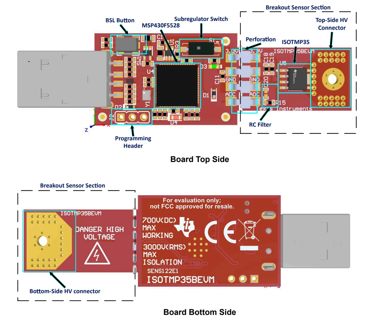 Schaltungsanordnung - Texas Instruments ISOTMP35BEVM Evaluierungsmodul