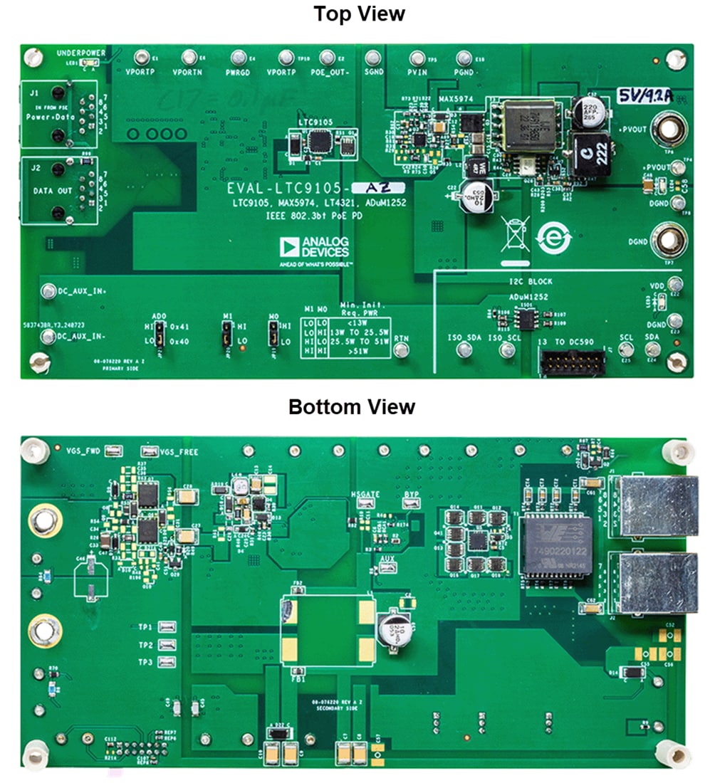 Technische Zeichnung - Analog Devices / Maxim Integrated EVAL-LTC9105-AZ Evaluierungsboard