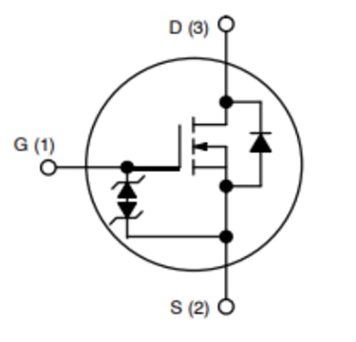 Schaltplan - onsemi NVNJWS200N031L Einzel-N-Kanal-Leistungs-MOSFET Schaltplan - onsemi NVNJWS200N031L Einzel-N-Kanal-Leistungs-MOSFET