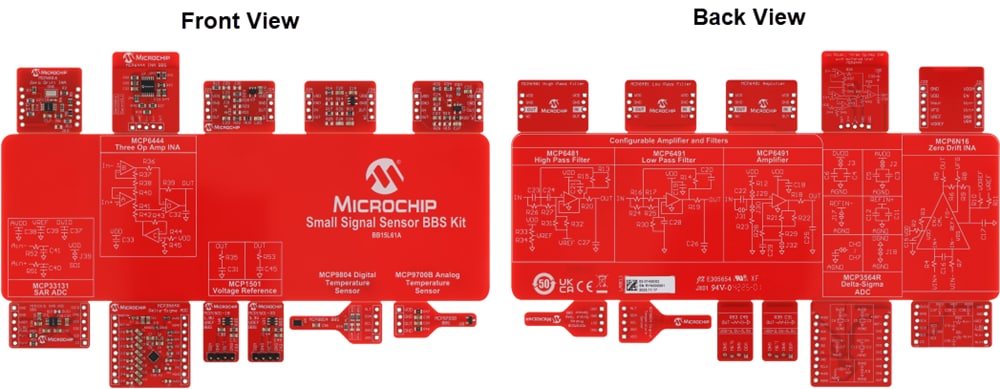 Technische Zeichnung - Microchip Technology BB15L61A Kleinsignalsensor-BBS-Kit