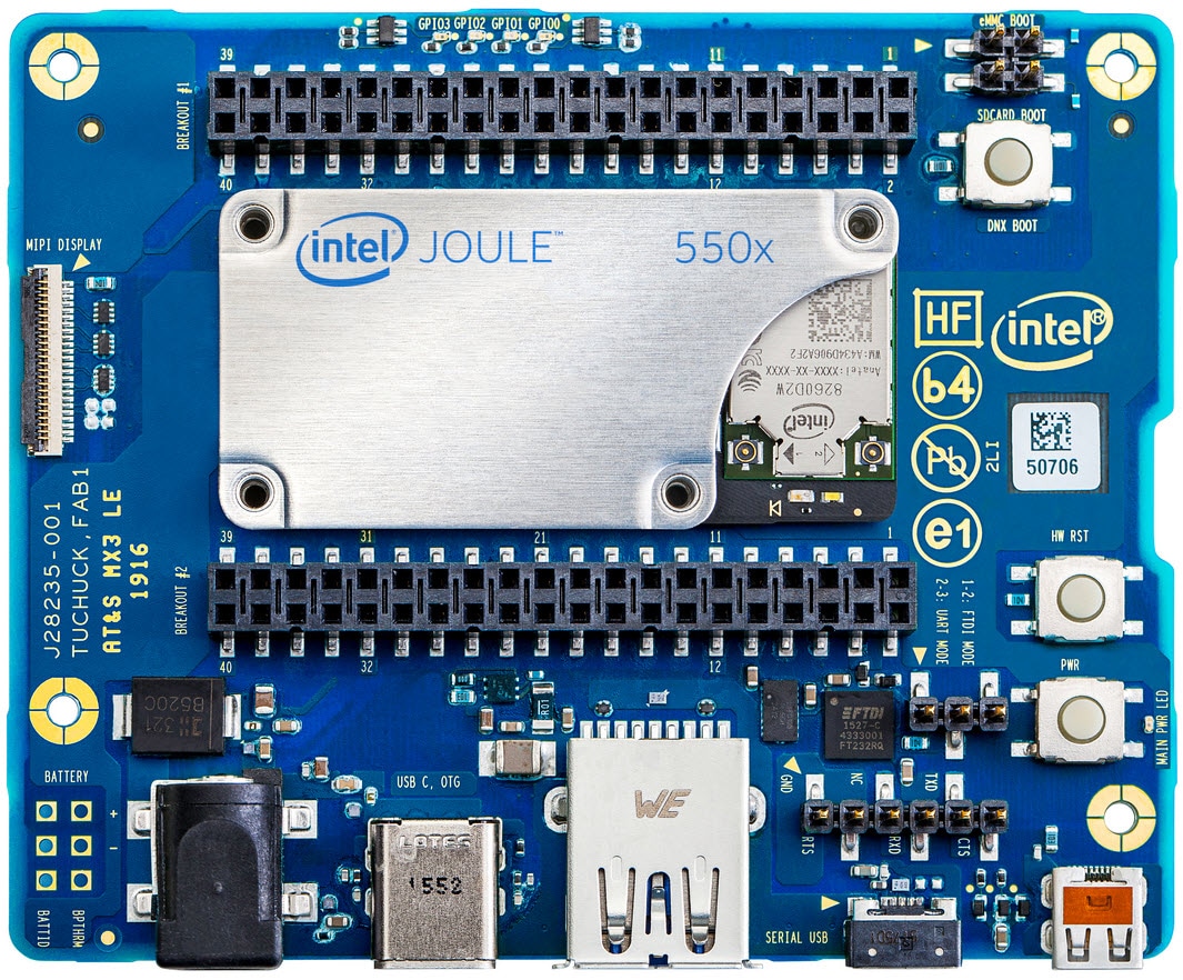 Intel® Joule™ 550x Entwickler-Kit mit Erweiterungsplatine