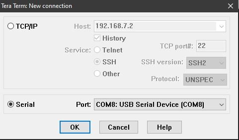 TeraTerm New Connection Window
